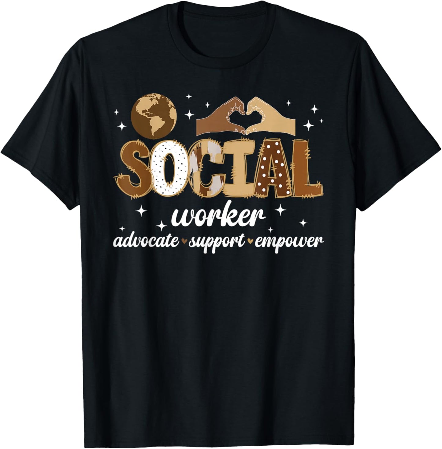 Black Social Worker Advocate Support Melanin Social Workers T-Shirt - T-Shirt | Black