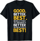 Good Better Best Never Let It Rest Motivation Saying Bears T-Shirt - T-Shirt | Black