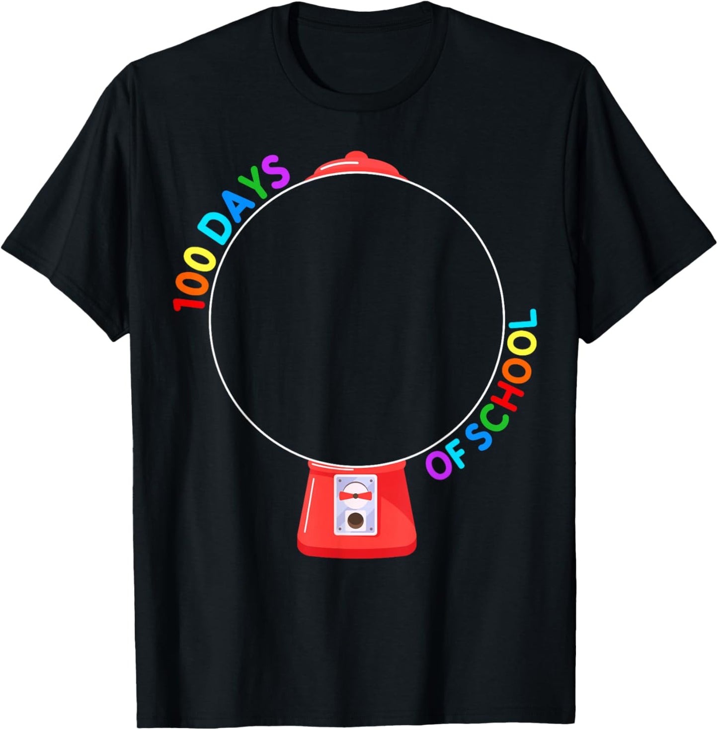 100 Days of School Gumball Machine 100th Day of School Kids T-Shirt - T-Shirt | Black