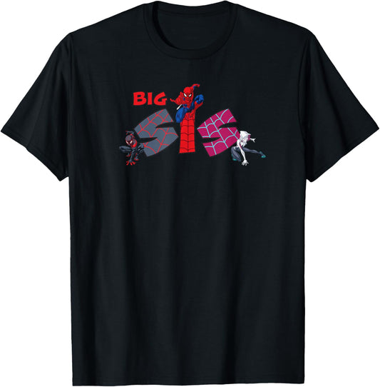 Marvel Spider-Man Trio Big Sis Sister Family Trip Matching T-Shirt - T-Shirt | Black