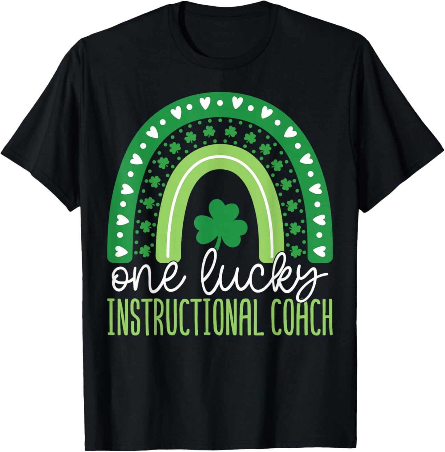 One Lucky Instructional Coach - St Patricks Day T-Shirt - T-Shirt | Black