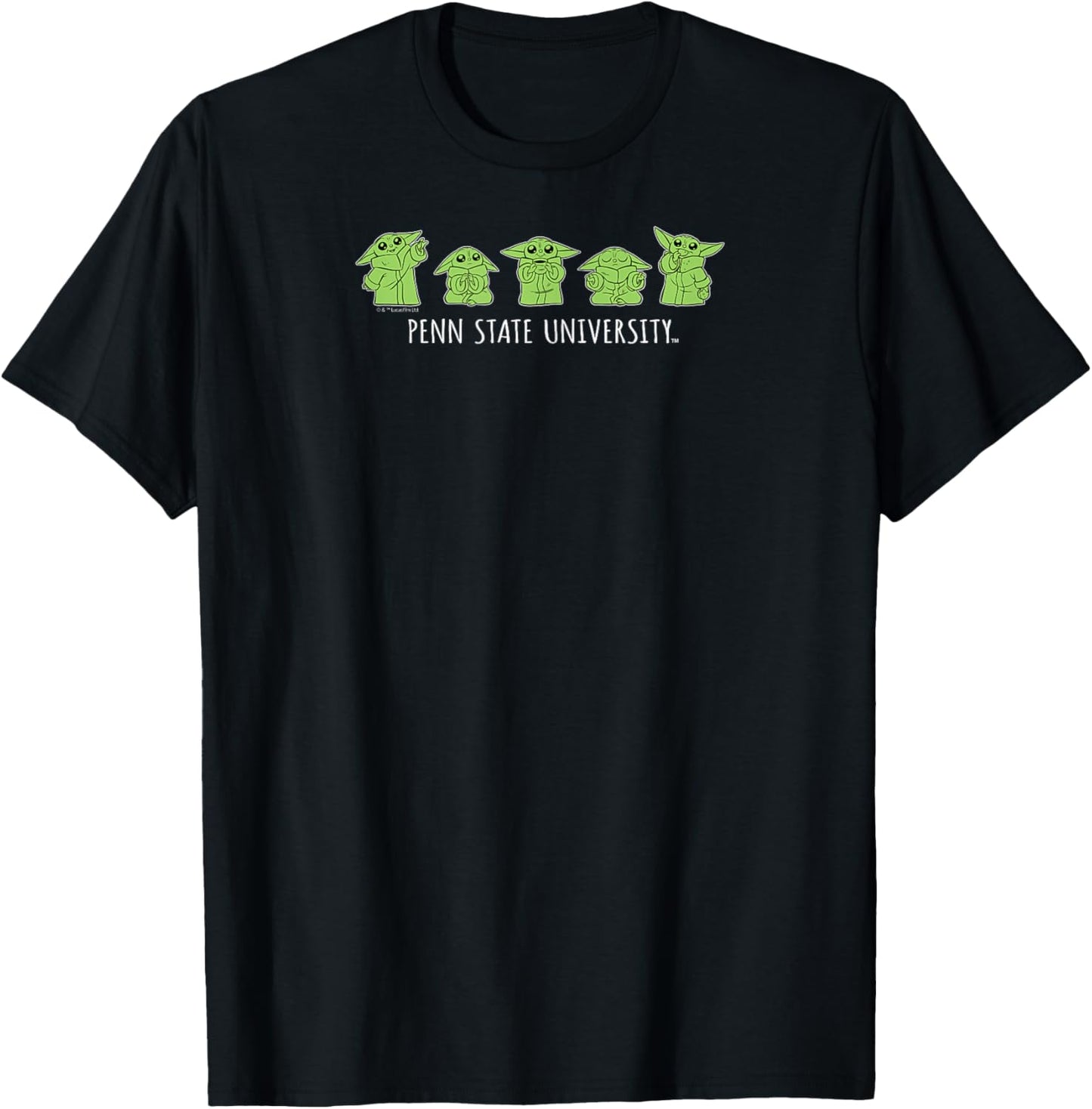 Penn State Nittany Lions Star Wars Grogu T-Shirt - T-Shirt | Black
