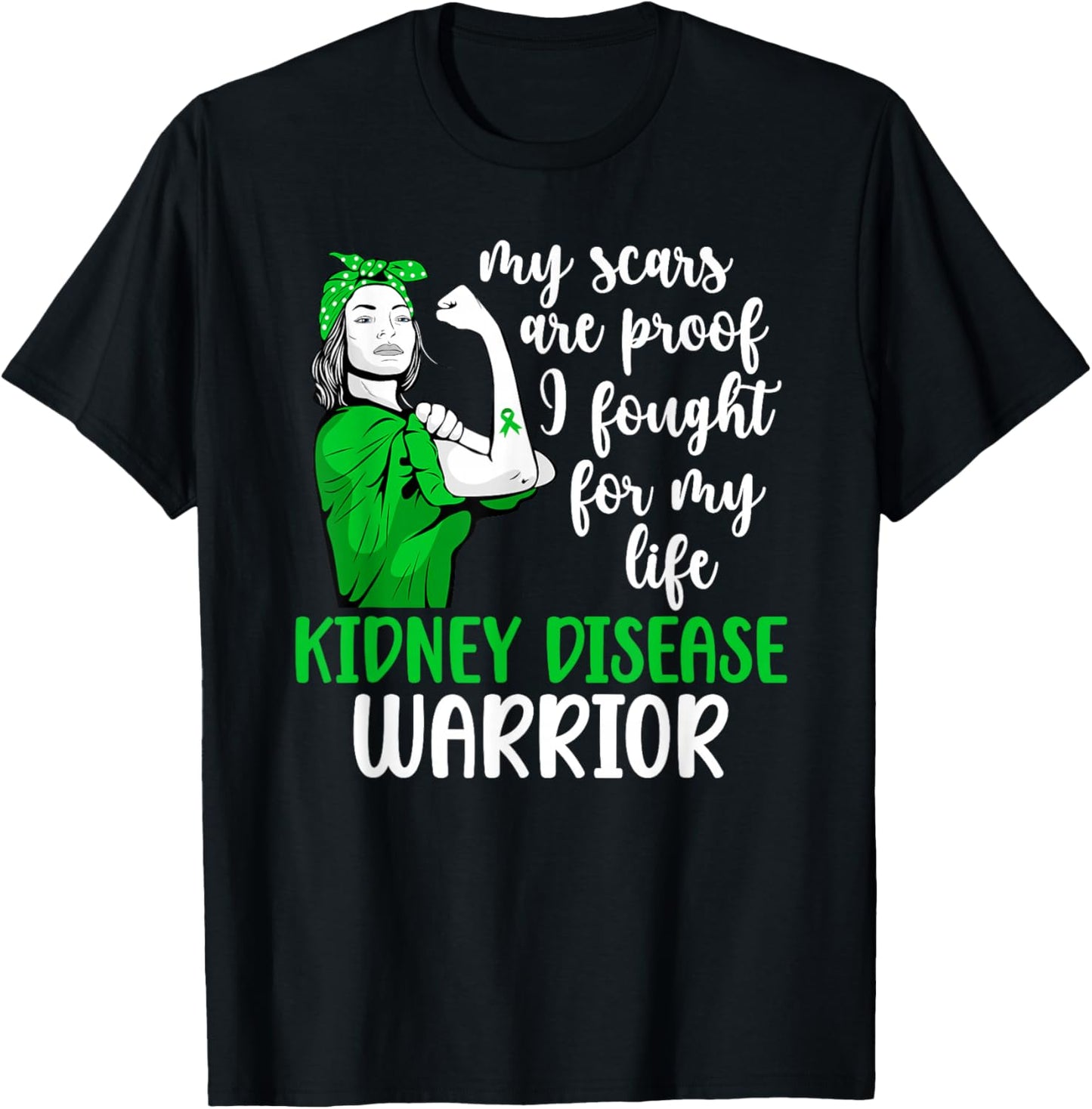 Proud Kidney Disease Warrior Kidney Disease Awareness Month T-Shirt - T-Shirt | Black