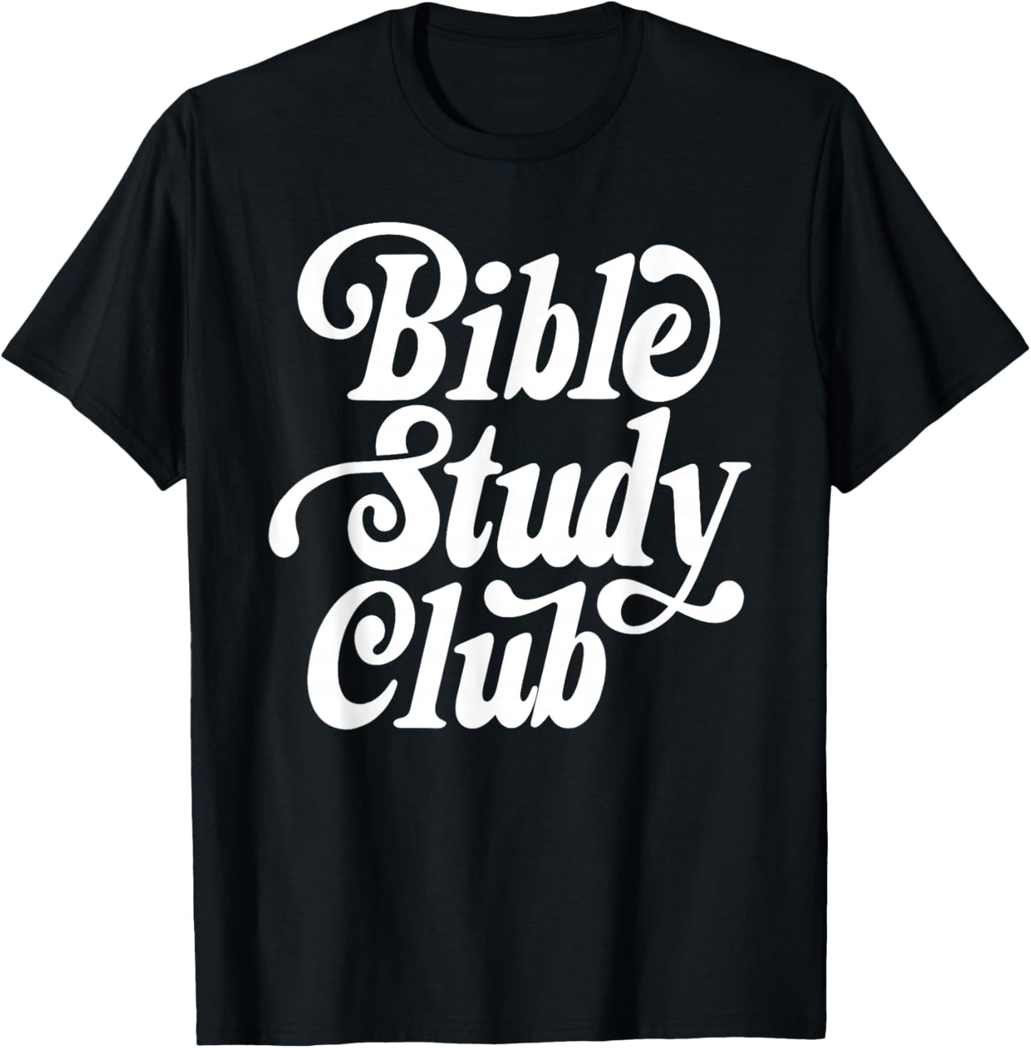 Bible Study Club, Retro Christian Faith, Bible Verse T-Shirt - T-Shirt | Black