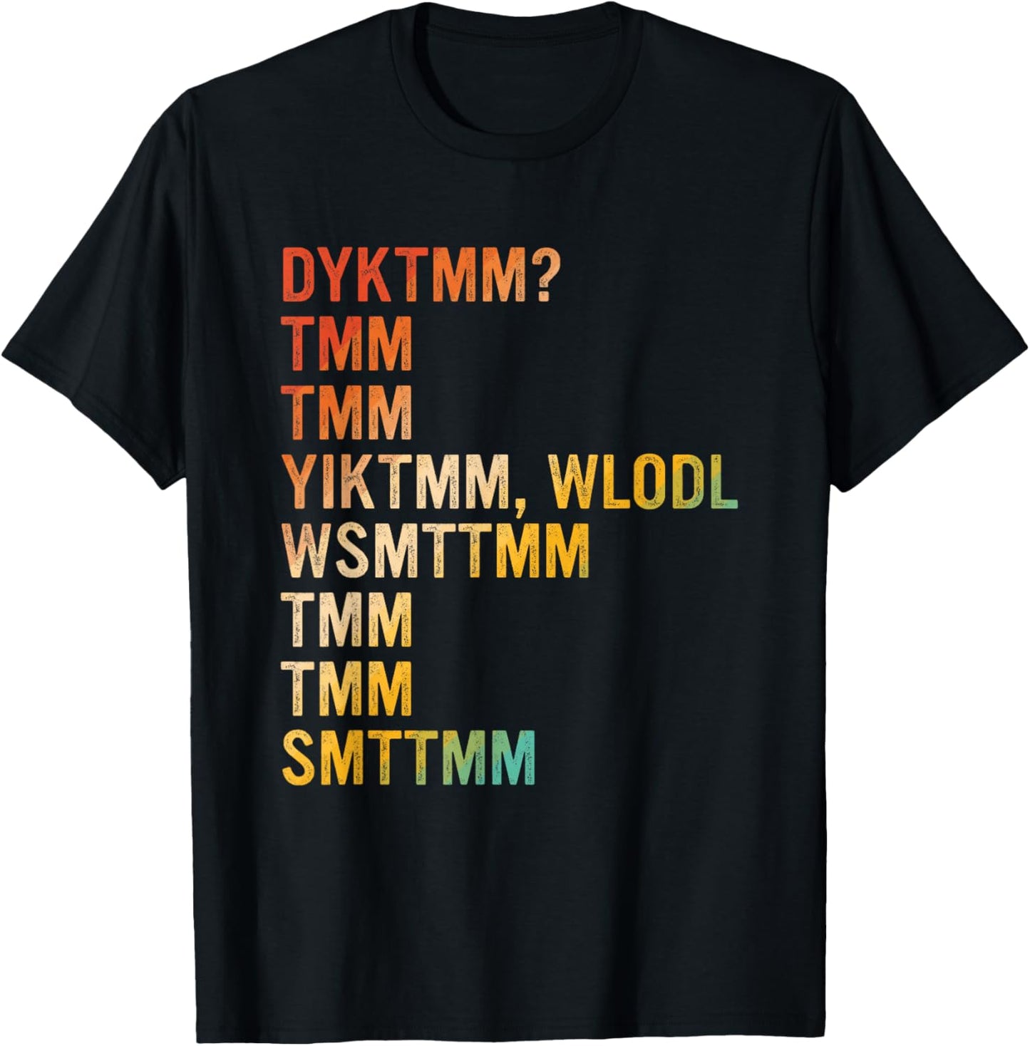 Dyktmm? Tmm Tmm Yiktmm, Wlodl Wsmttmm Tmm Tmm Smttmm T-Shirt - T-Shirt | Black