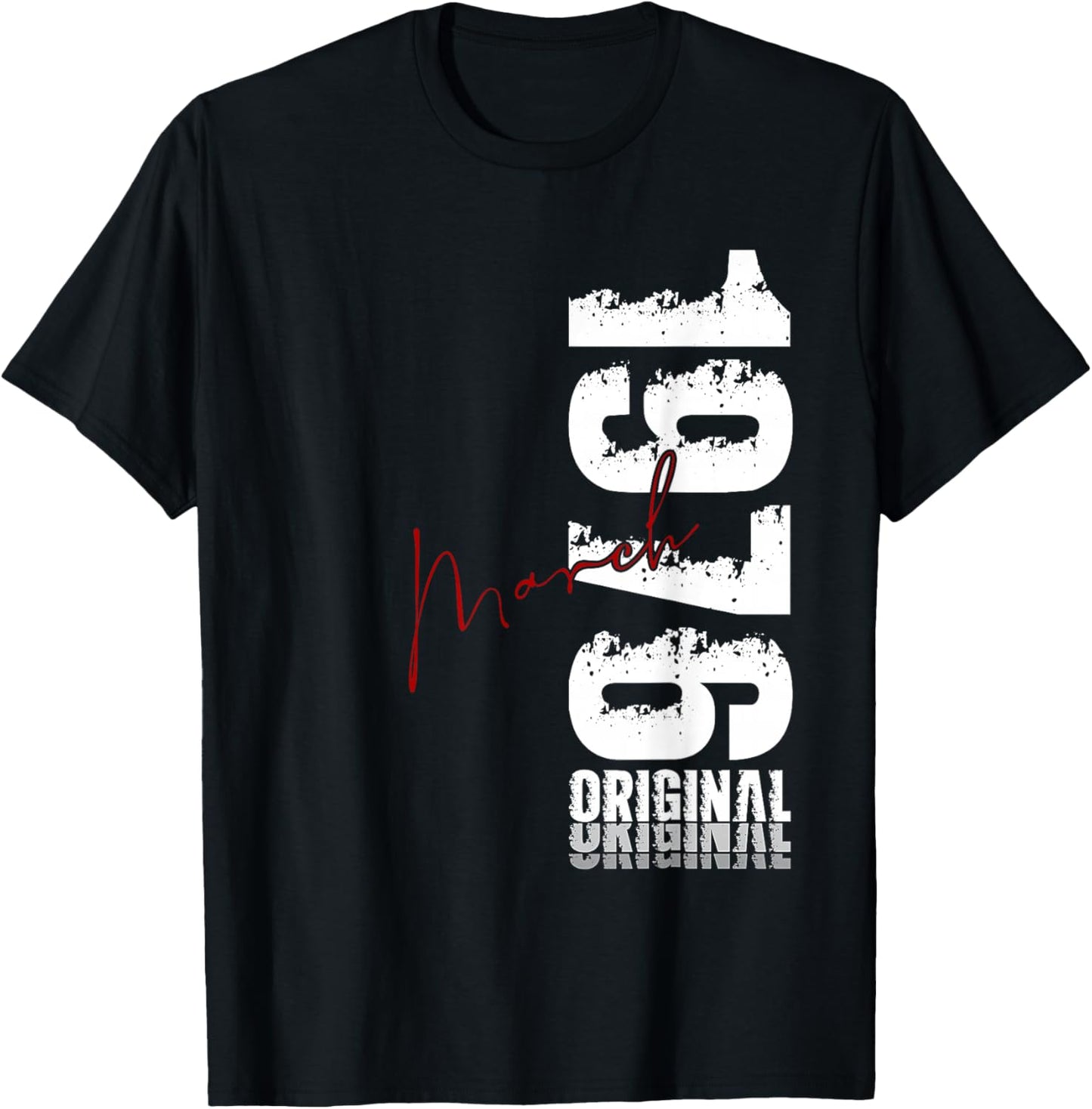 50th Birthday Gift Men Women Vintage March 1976 T-Shirt - T-Shirt | Black