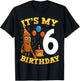 Italian Brainrot It's My Birthday 6 Age 6th Kids Boys Girls T-Shirt - T-Shirt | Black