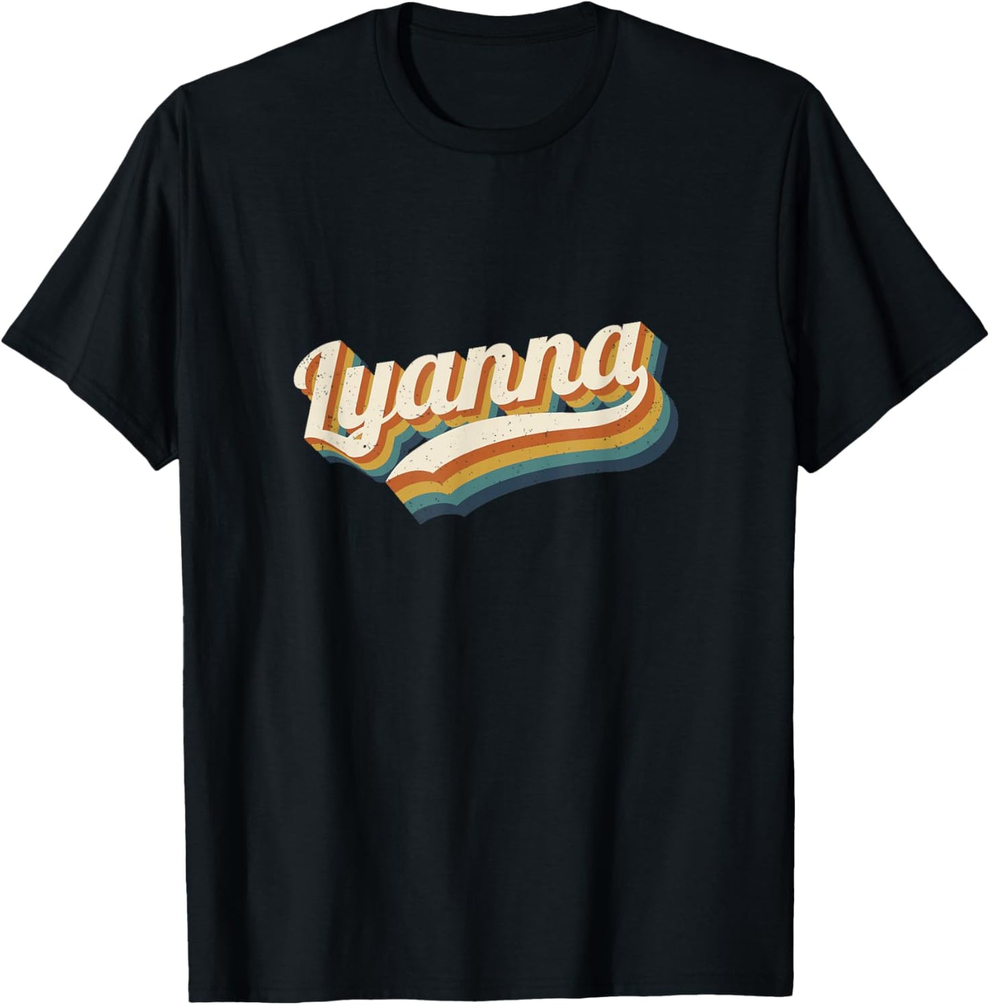 Vintage Lyanna Personalized Name Lyanna T-Shirt - T-Shirt | Black