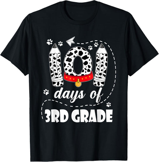 101 Days of 3rd Grade 100 Days of School Kids Teacher T-Shirt - T-Shirt | Black