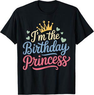I'm The Birthday Princess Party Birthday Girl T-Shirt - T-Shirt | Black