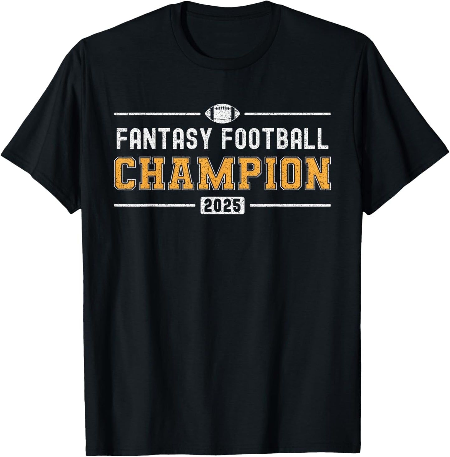 Varsity Trophy 2025 Winner Fantasy Football Champion T-Shirt - T-Shirt | Black