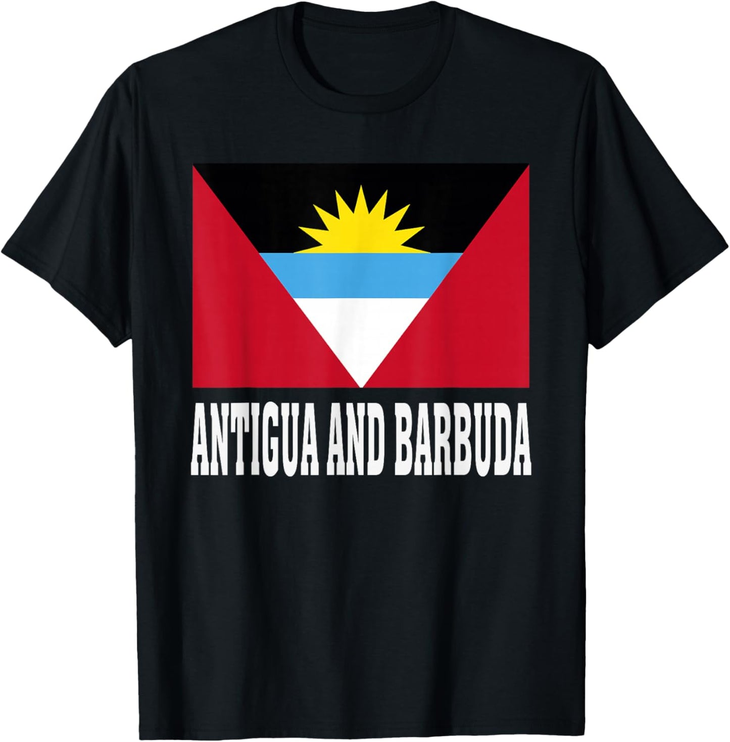 Antigua and Barbuda Flag Patriotic National Roots Souvenir T-Shirt - T-Shirt | Black