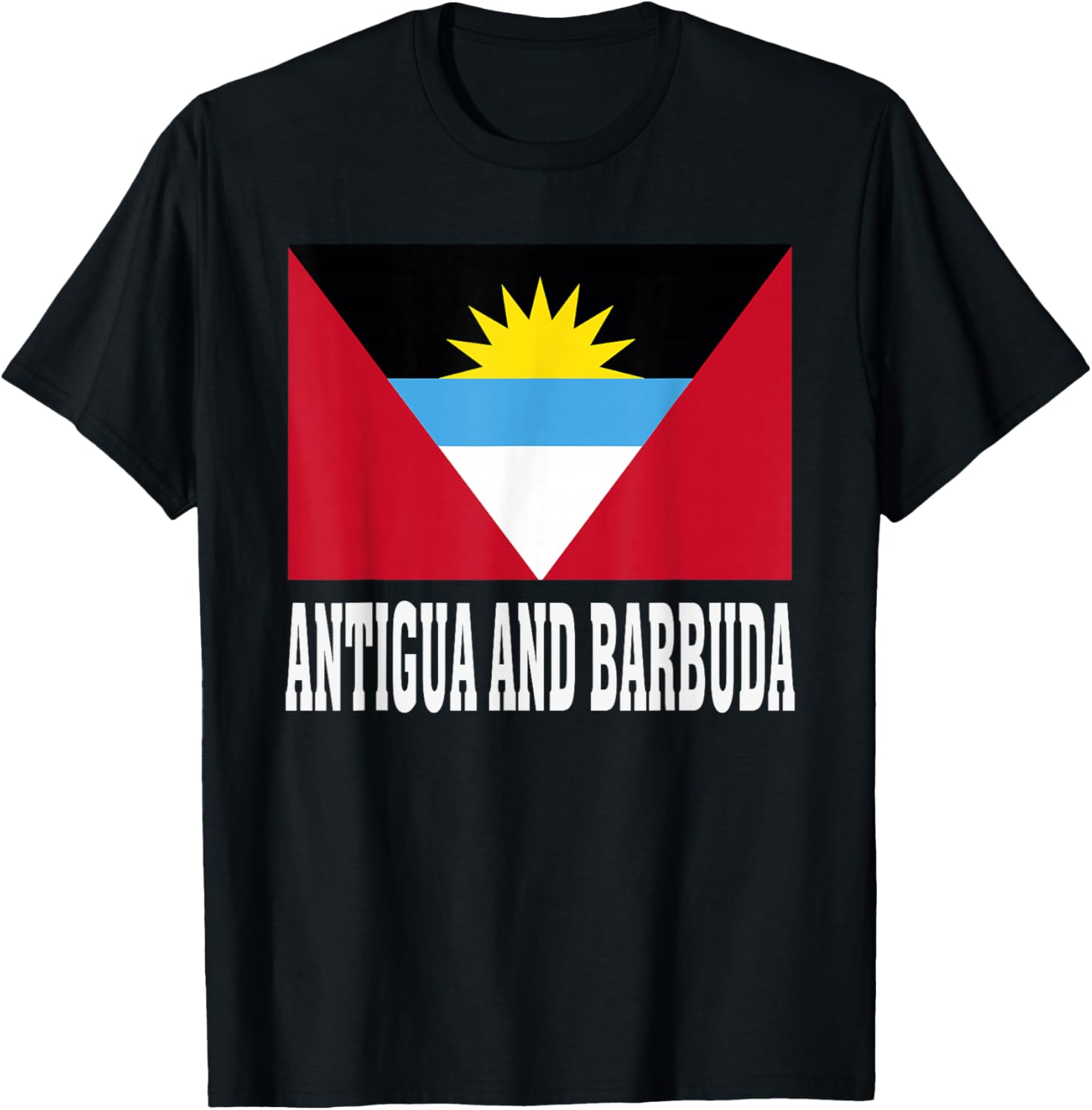 Antigua and Barbuda Flag Patriotic National Roots Souvenir T-Shirt - T-Shirt | Black