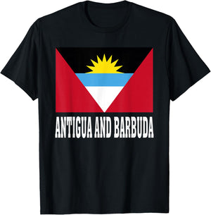 Antigua and Barbuda Flag Patriotic National Roots Souvenir T-Shirt - T-Shirt | Black