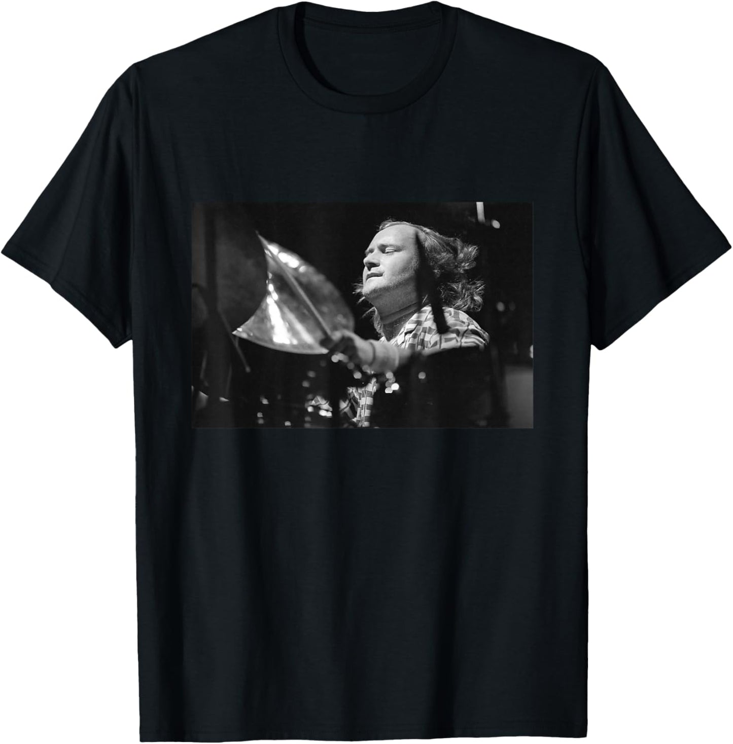 Phil Collins Drumming for Eric Clapton Birmingham NEC 1986 T-Shirt - T-Shirt | Black