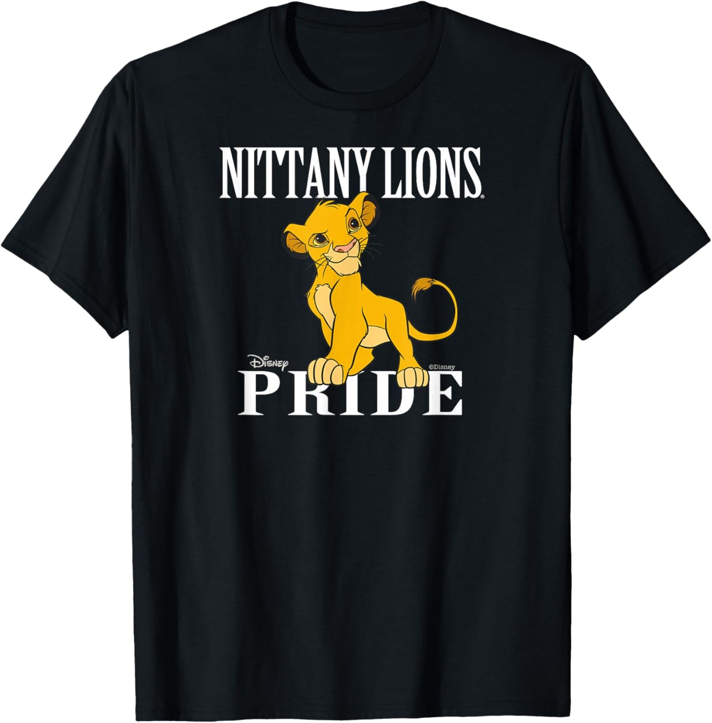 Penn State Nittany Lions Lion King Simba Navy T-Shirt - T-Shirt | Black