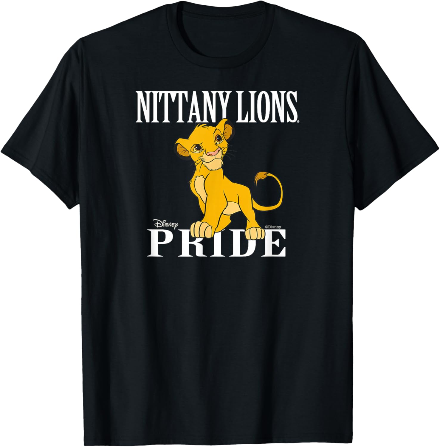 Penn State Nittany Lions Lion King Simba Navy T-Shirt - T-Shirt | Black
