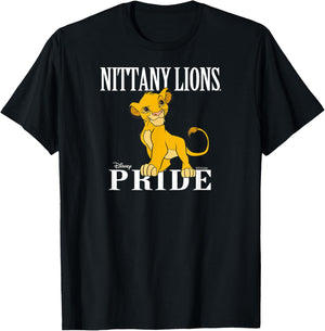 Penn State Nittany Lions Lion King Simba Navy T-Shirt - T-Shirt | Black