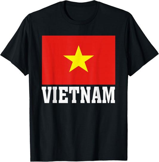 Vietnam Flag Patriotic National Roots Souvenir T-Shirt - T-Shirt | Black