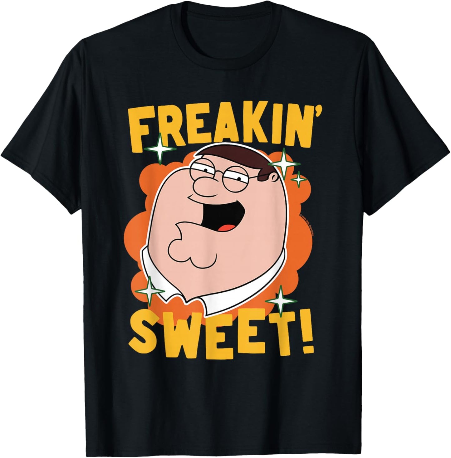 Family Guy Freakin' Sweet Peter Griffin Portrait Cartoon T-Shirt - T-Shirt | Black