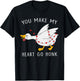 Go Honk Goose Heart Funny Valentines Day Couple Men Women T-Shirt - T-Shirt | Black