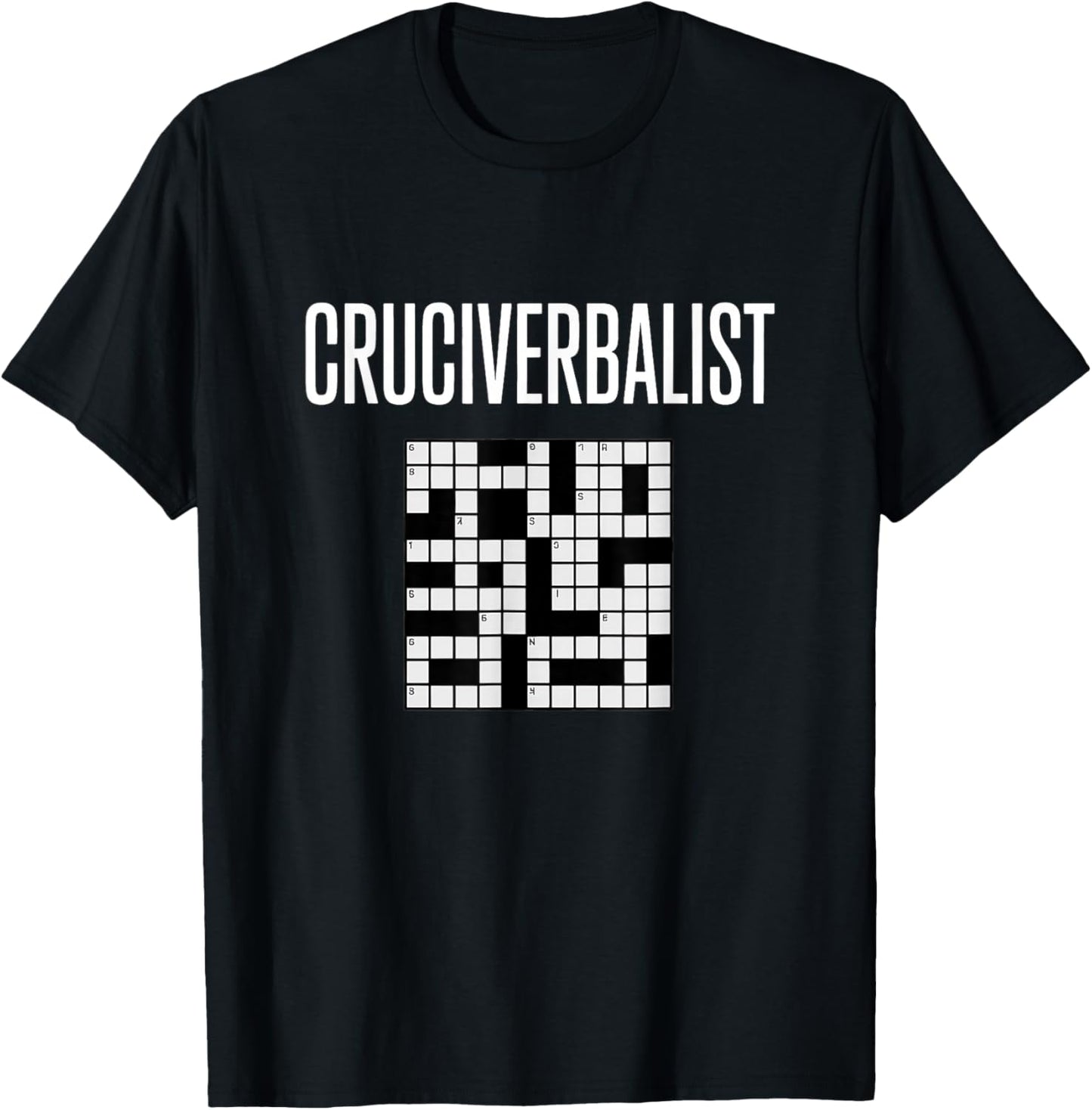 Cruciverbalist Crossword Puzzle Word Lover Humor T-Shirt - T-Shirt | Black