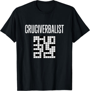 Cruciverbalist Crossword Puzzle Word Lover Humor T-Shirt - T-Shirt | Black