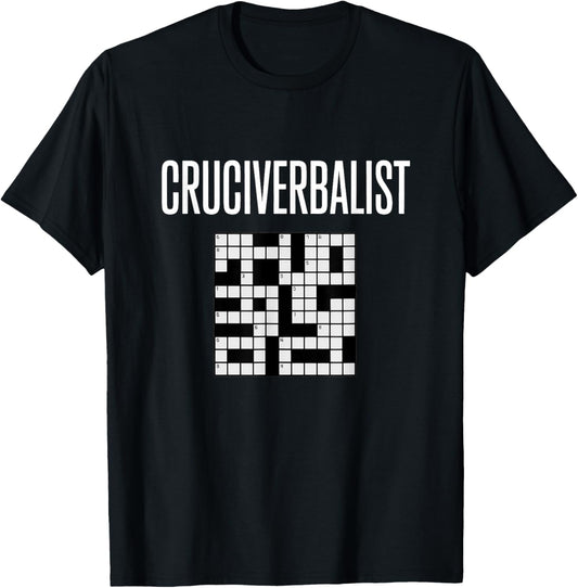 Cruciverbalist Crossword Puzzle Word Lover Humor T-Shirt - T-Shirt | Black