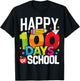 Happy 100 Days of School Teacher 100th Day of School Kids T-Shirt - T-Shirt | Black