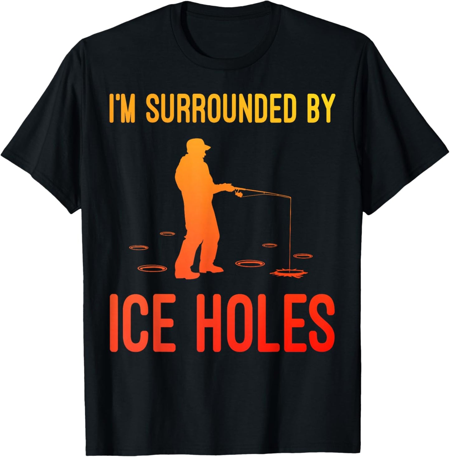 Funny Ice Fishing Novelty Women Ice Fishing Lover T-Shirt - T-Shirt | Black