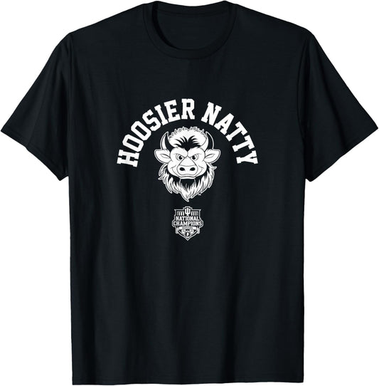 Indiana Football 2025 CFP National Champions Hoosier Natty T-Shirt - T-Shirt | Black