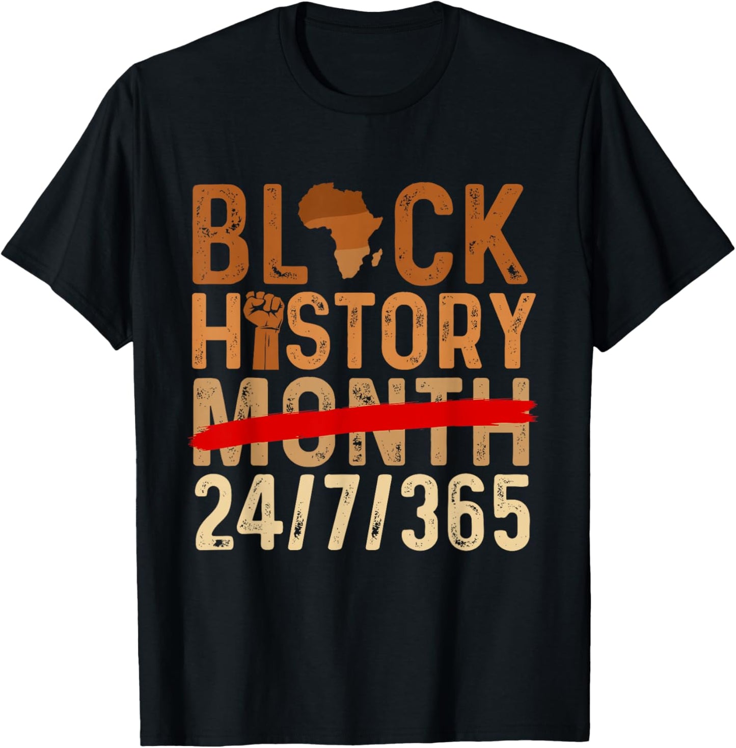 Black History Month 24/7/365 - African Roots Melanin Pride T-Shirt - T-Shirt | Black