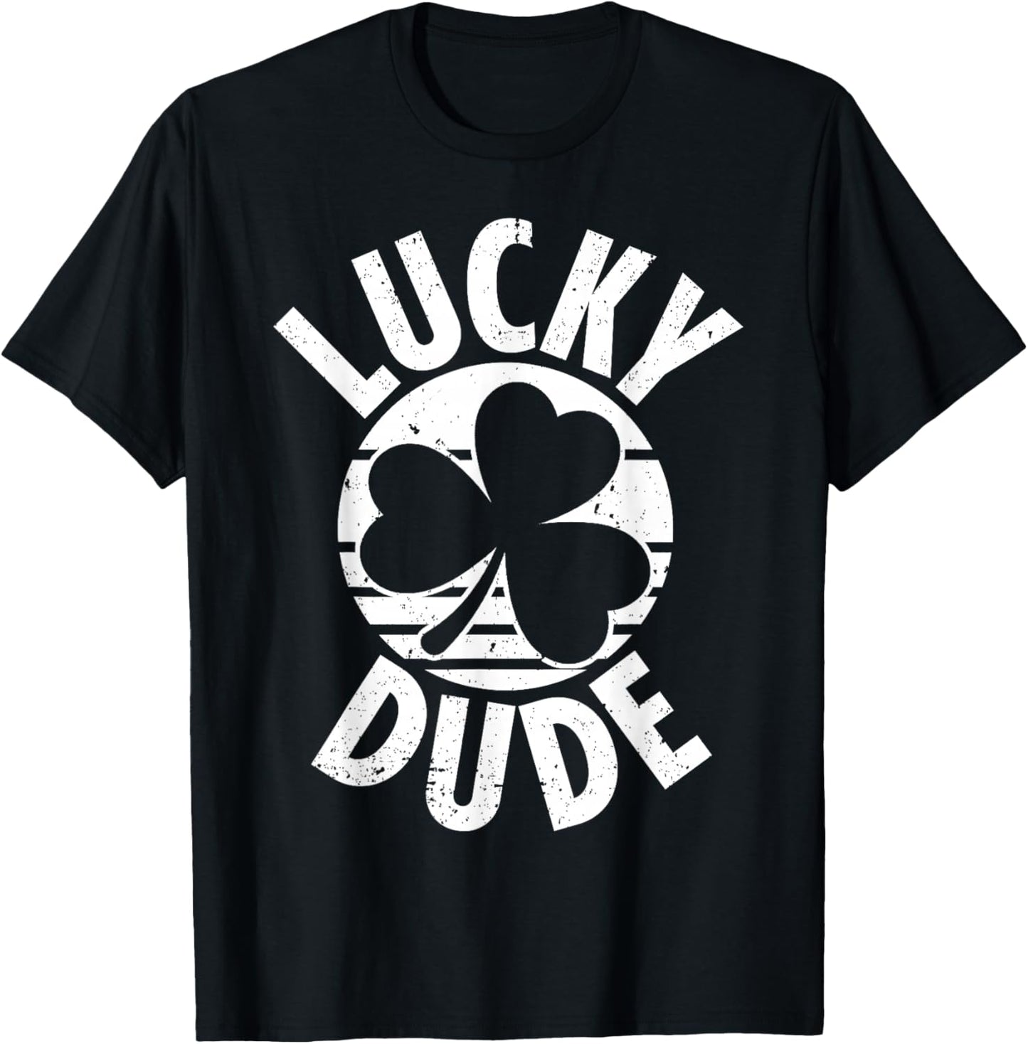 Funny St Patricks Day Lucky Dude Shamrock Boys Kids T-Shirt - T-Shirt | Black