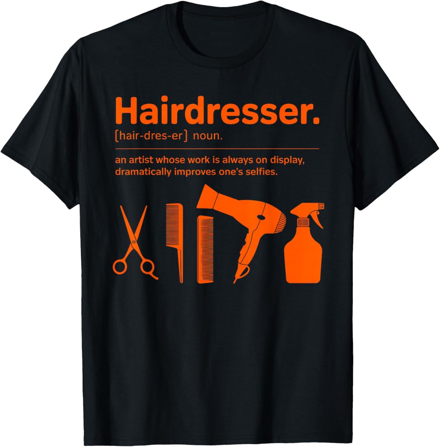 Barber Cosmetology Hair Salon Meaning Hairdresser T-Shirt - T-Shirt | Black
