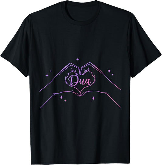 Retro Girls Dua First Name Personalized 80's 90's T-Shirt - T-Shirt | Black
