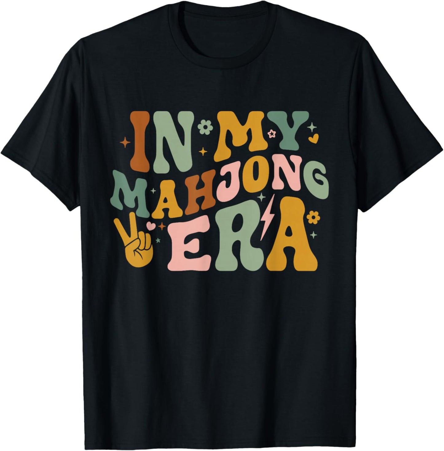 in My Mahjong Era Gambling Chinese Game Mah Jongg Tiles T-Shirt - T-Shirt | Black
