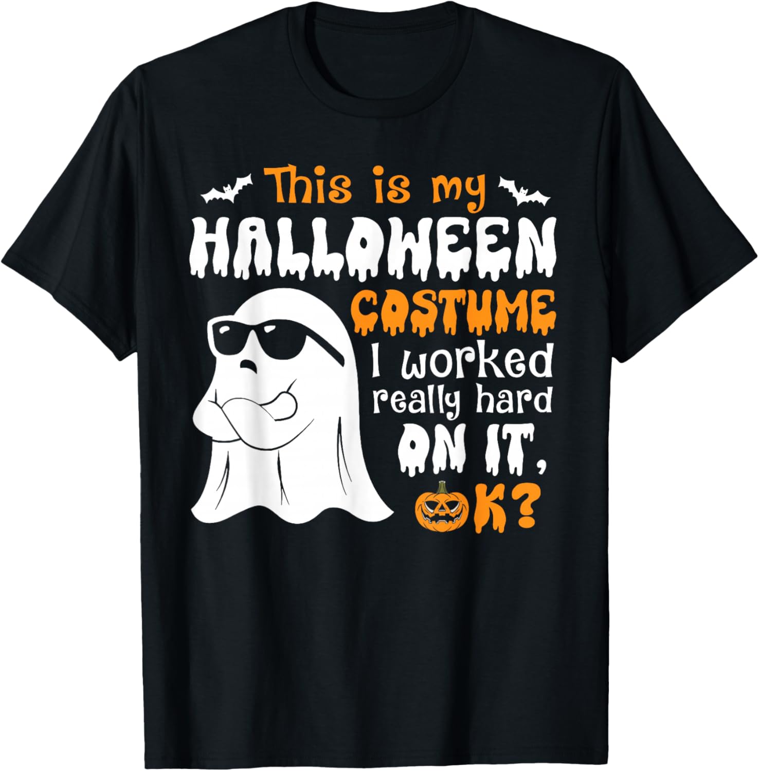 Funny Easy This is My Halloween Costume DIY Last Minute T-Shirt - T-Shirt | Black