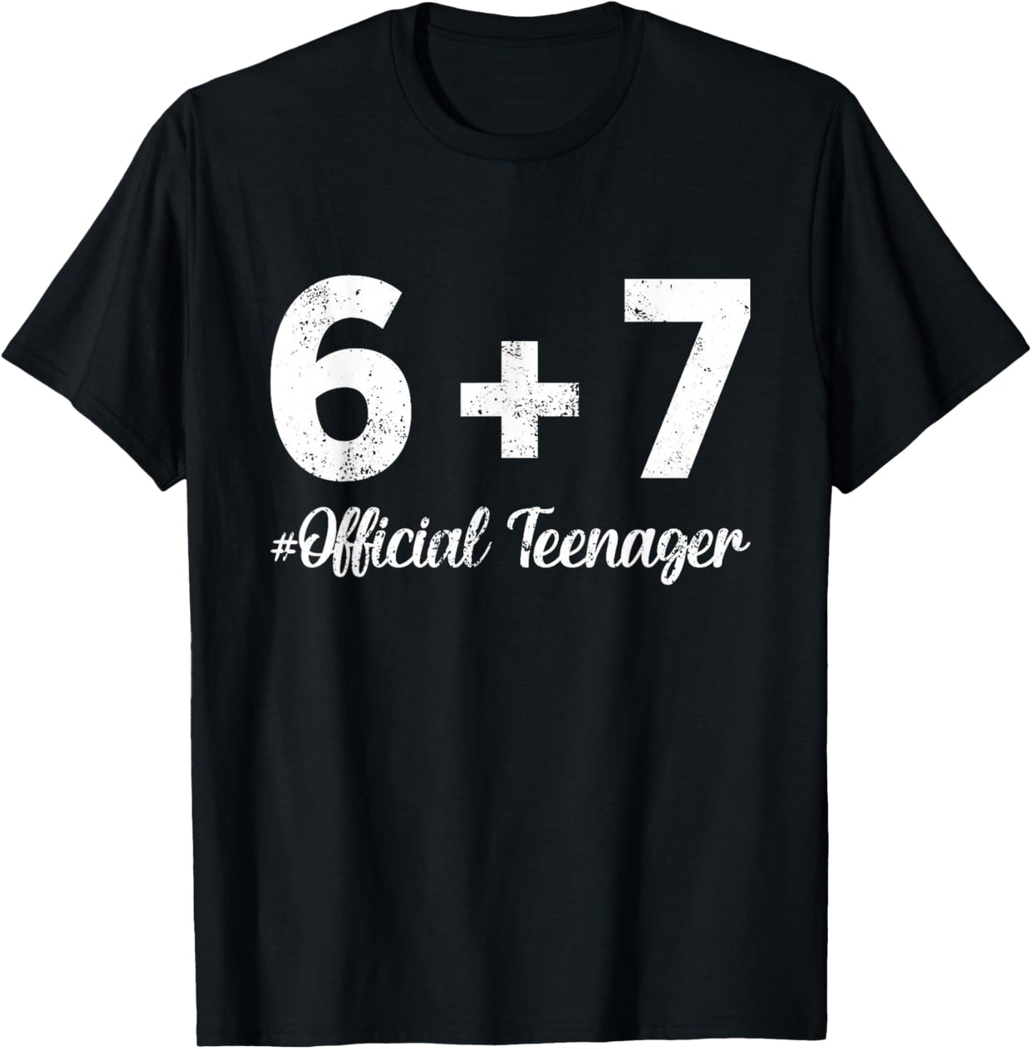 6 7 Birthday Official Teenager 13 Year Old 13th Birthday Boy T-Shirt - T-Shirt | Black