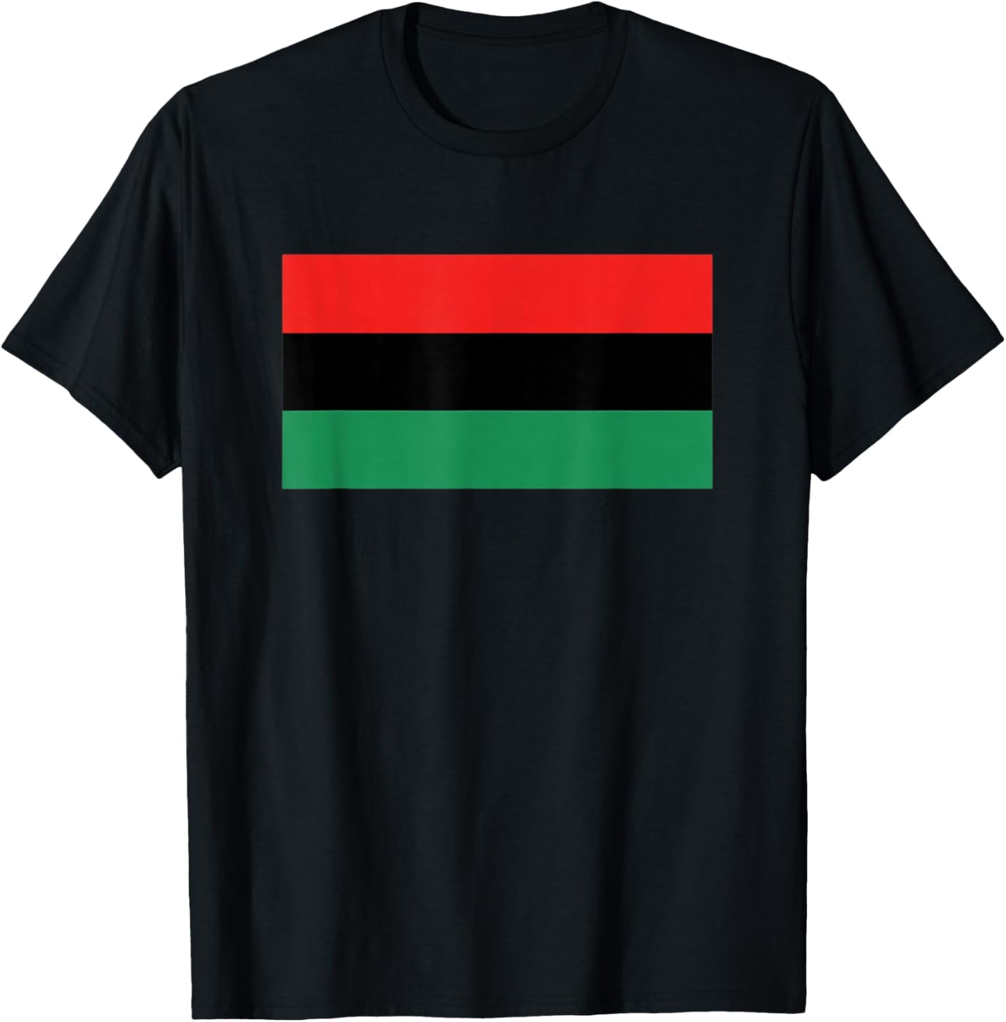 Pan African Flag Red Black Green African Pride Afrocentric T-Shirt - T-Shirt | Black