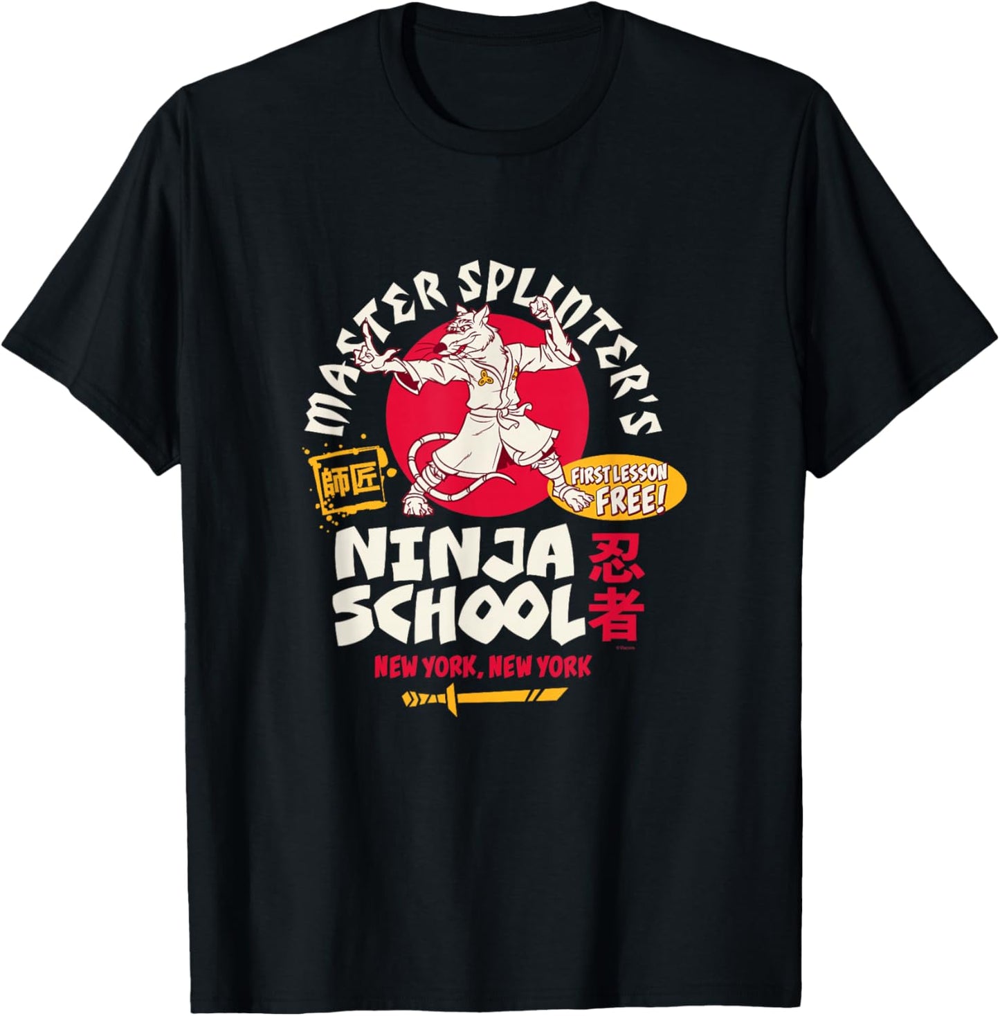 TMNT - Master Splinter's Ninja School T-Shirt - T-Shirt | Black