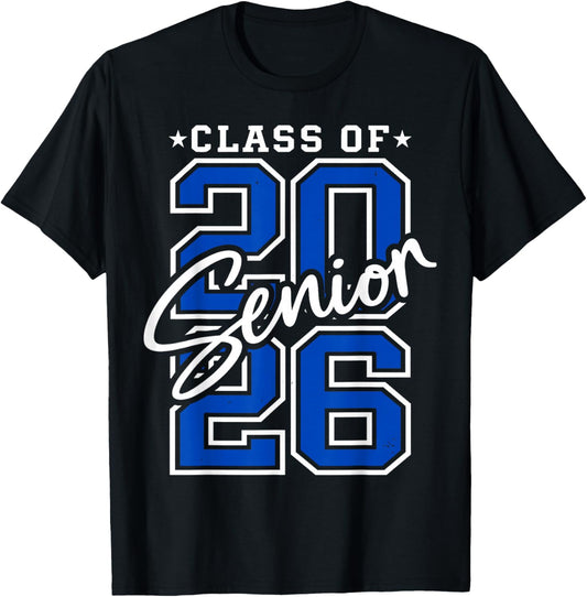 Retro Class of 2026 Senior Student School Graduation 2026 T-Shirt - T-Shirt | Black