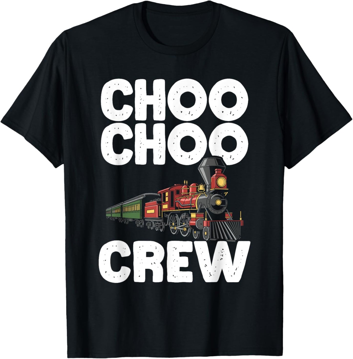 Choo Choo Crew Train Birthday Party Family T-Shirt - T-Shirt | Black