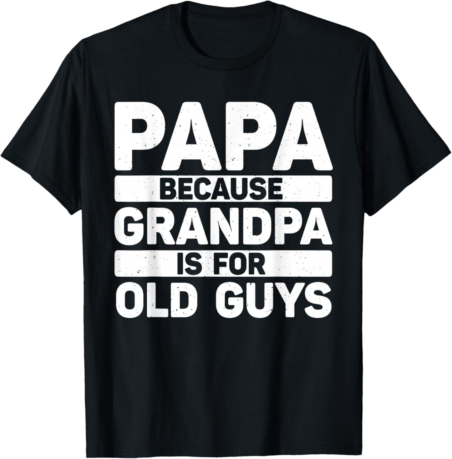 Papa Art for Grandpa Men from Grandkids Father's Day Papa T-Shirt - T-Shirt | Black