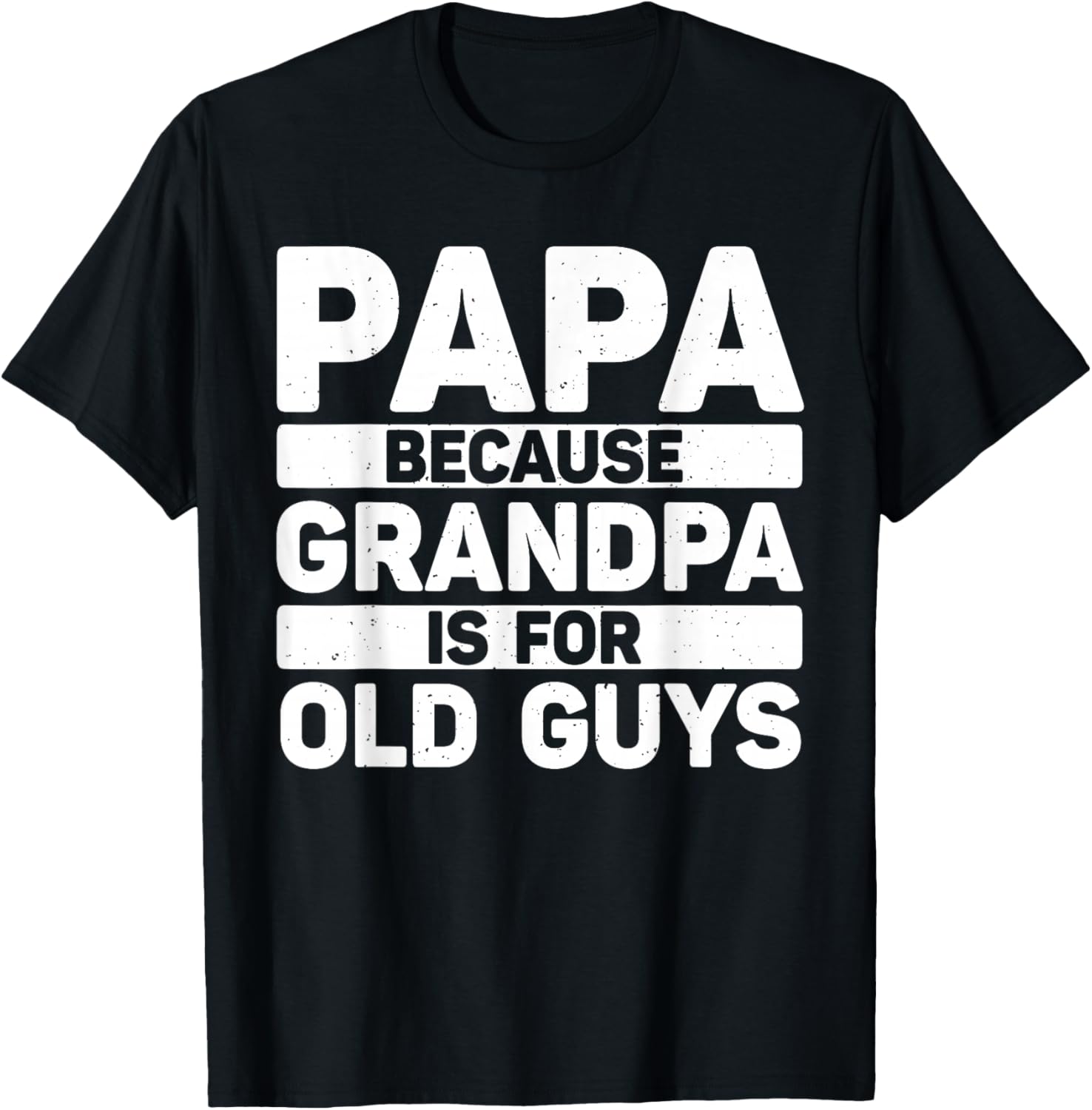 Papa Art for Grandpa Men from Grandkids Father's Day Papa T-Shirt - T-Shirt | Black
