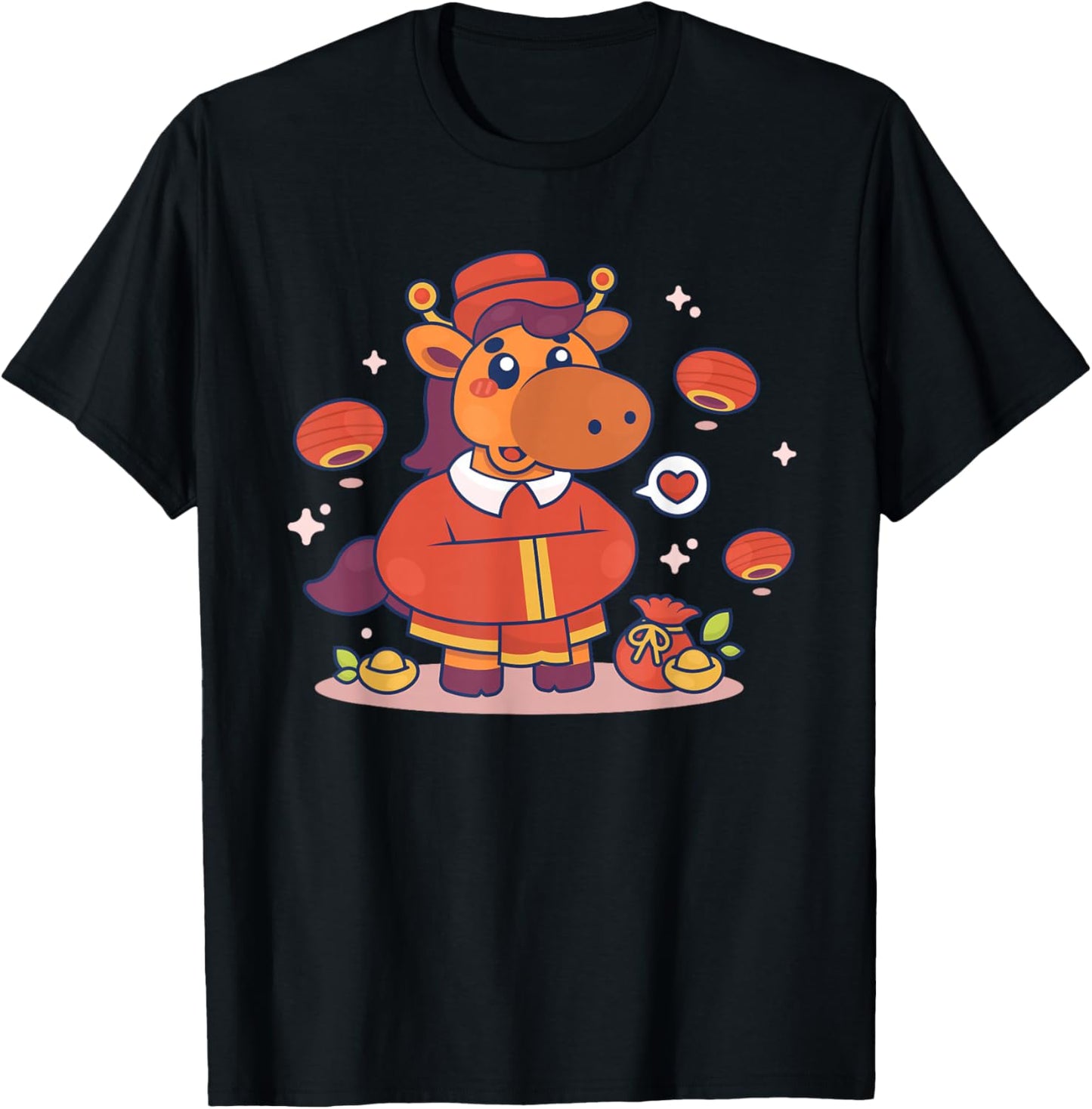 Year of The Horse Lunar Chinese New Year Zodiac T-Shirt - T-Shirt | Black