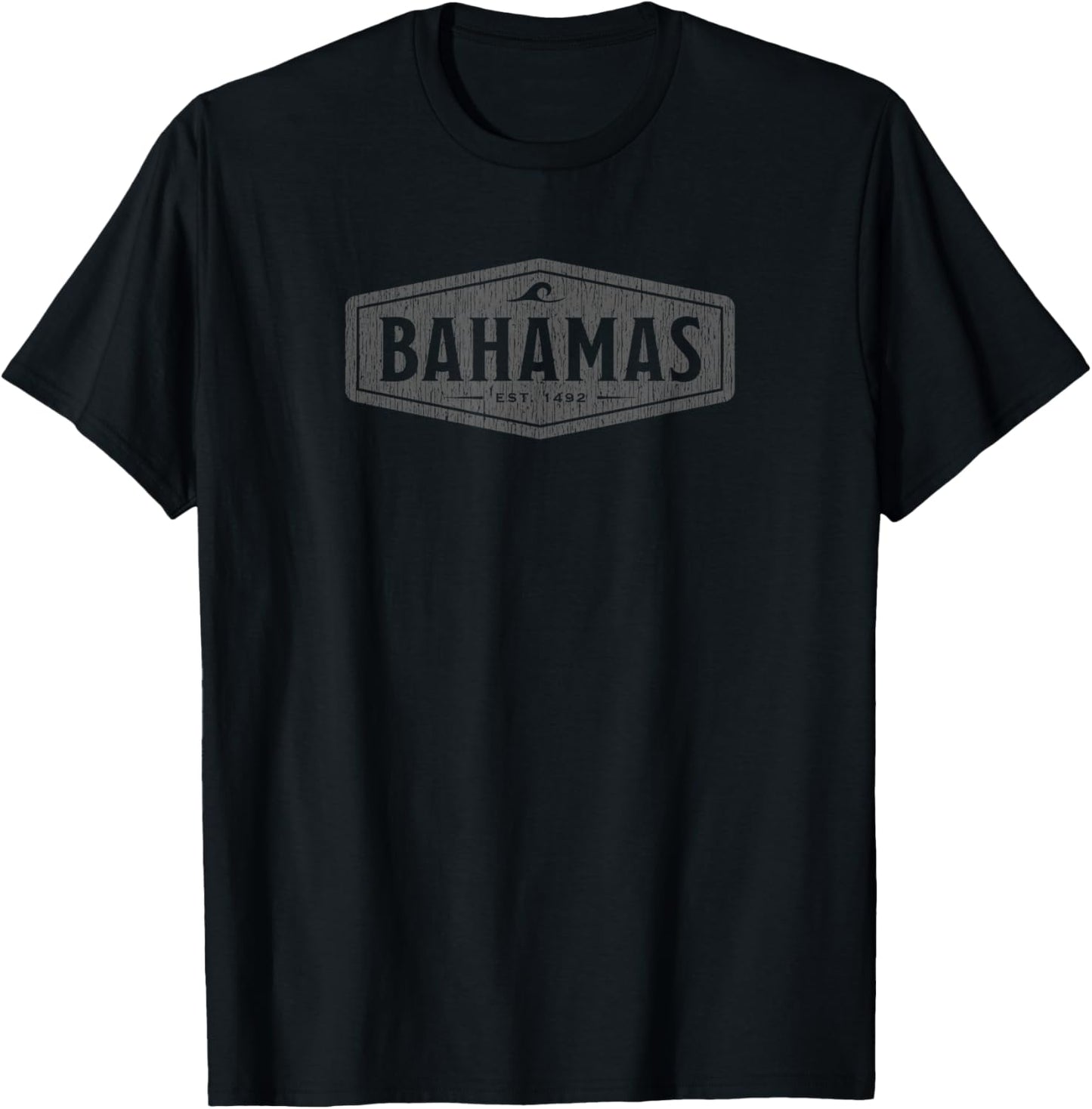 Vintage Bahamas Preppy Retro Throwback Souvenir T-Shirt - T-Shirt | Black