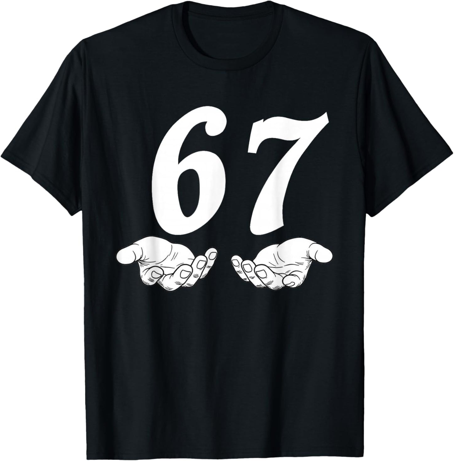 67 Six Seven Meme T-Shirt - T-Shirt | Black