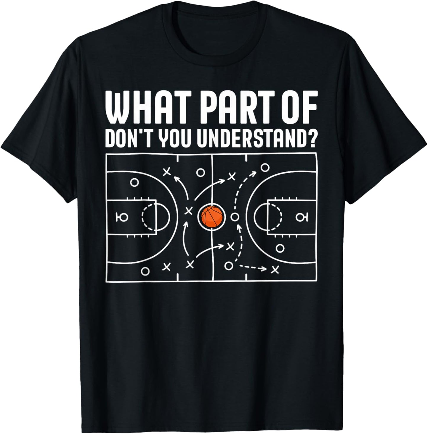 What Part of Basketball Don't You Understand Quote T-Shirt - T-Shirt | Black