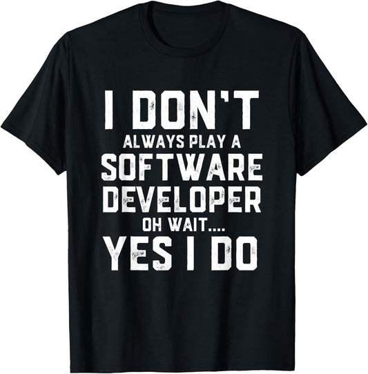 Software Developer Costume Programmer Full Stack Dev Coding T-Shirt - T-Shirt | Black