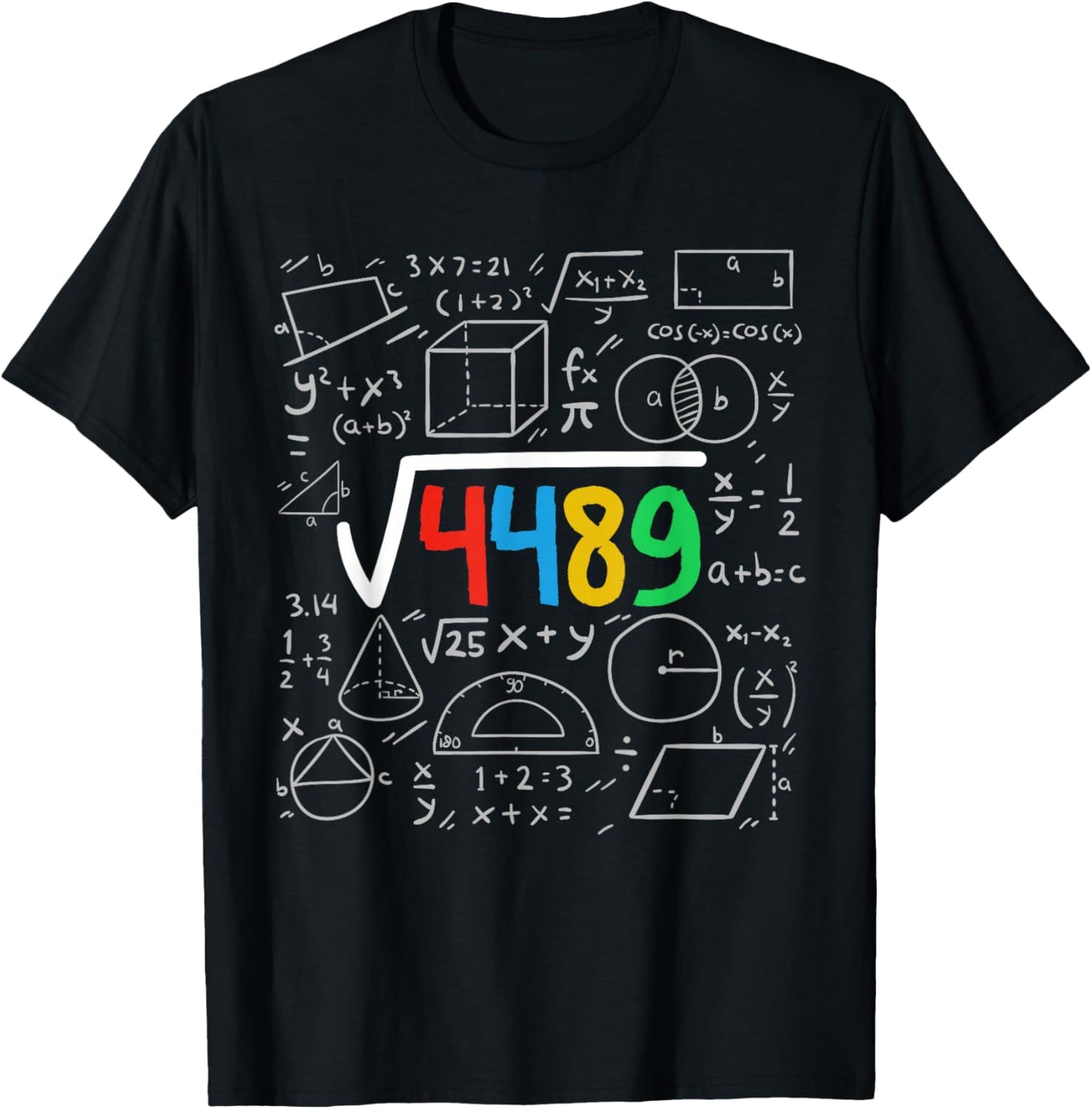 67 Meme Square Root 4489 Slang Six Seven Funny Math Teacher T-Shirt - T-Shirt | Black